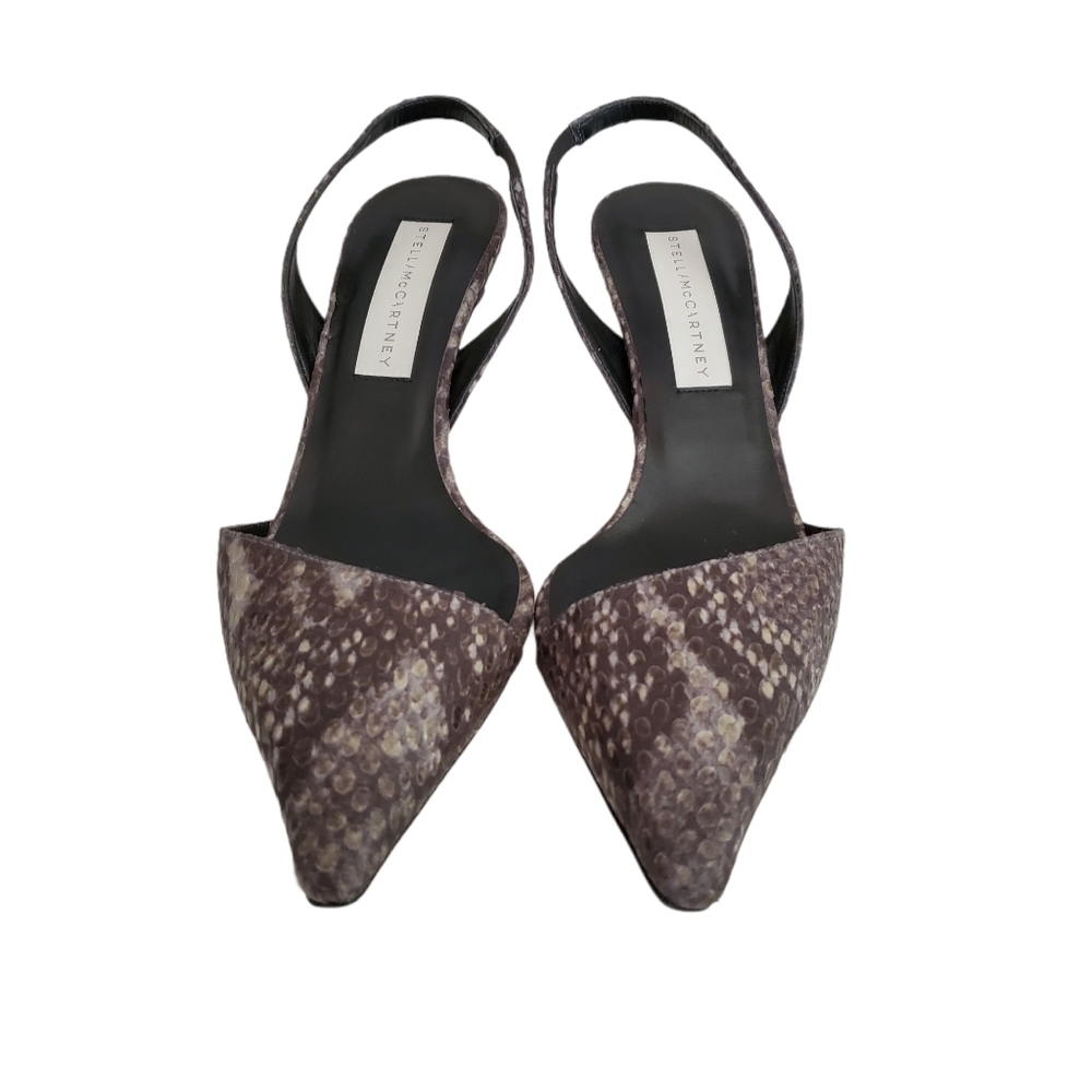 Stella McCartney Heel Pumps 6 Halter‎ Animal Print Pointes Toe Elegant